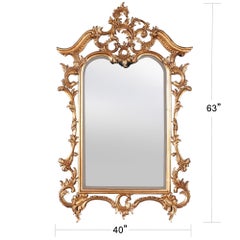 Miroir Chippendale à feuilles d'or