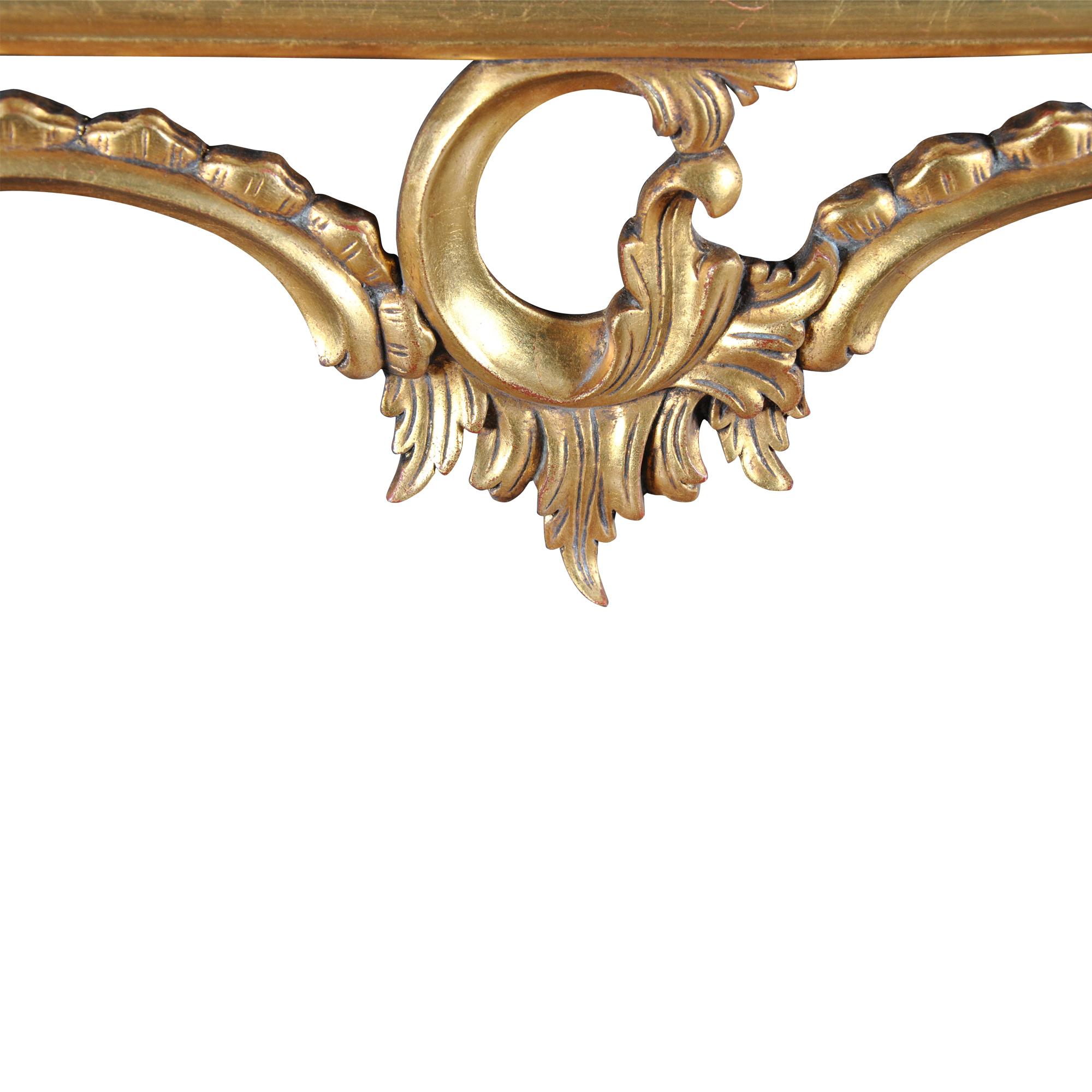 XXIe siècle et contemporain Miroir Chippendale à feuilles d'or  en vente
