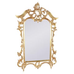 Miroir Chippendale à feuilles d'or 