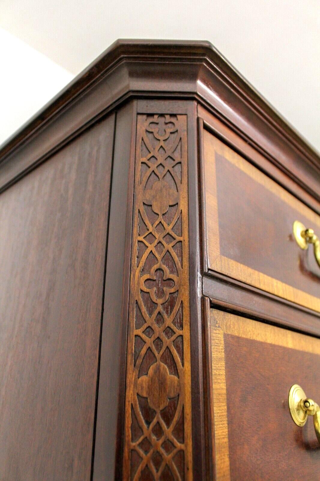 Chippendale Highboy Dresser by Thomasville In Good Condition In Lake Worth, FL