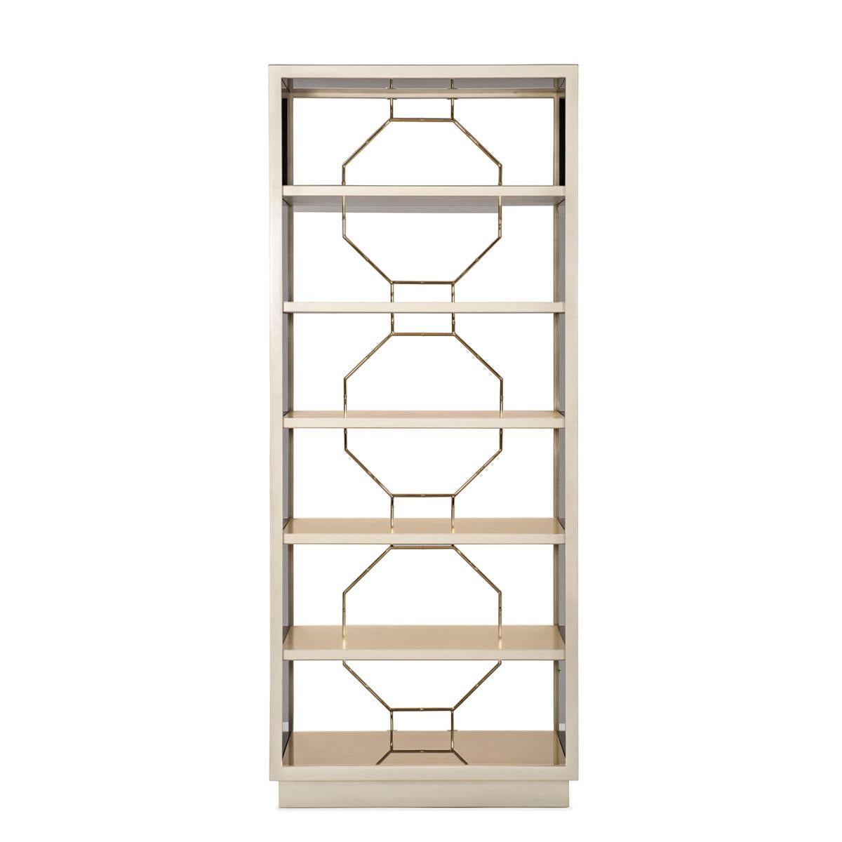 Mid-Century Modern Chippendale Inspired Modern Etagere For Sale