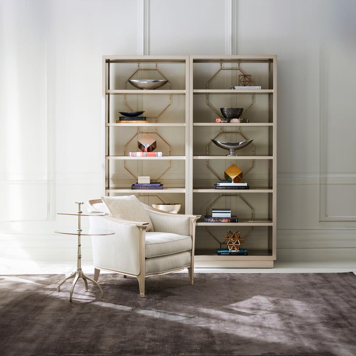 Asian Chippendale Inspired Modern Etagere For Sale