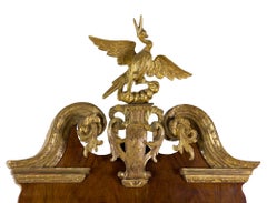 Chippendale Mahogany and Gilded Wood Constitution Mirror with Phoenix, circa 1770