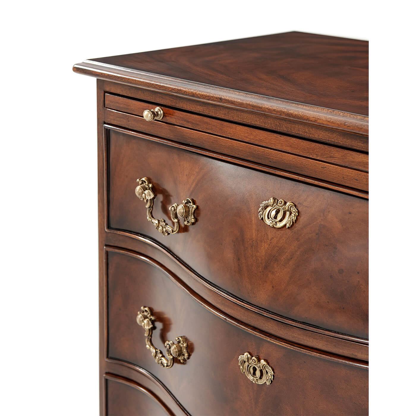 Chippendale Mahogany Bedside Chests For Sale 1