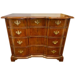 Chippendale Mahogany Block Front Chest of Drawers Chest Commode