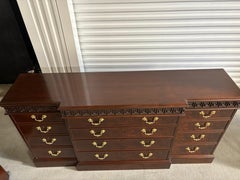Chippendale Mahogany Breakfront by Stickley, 20" Century