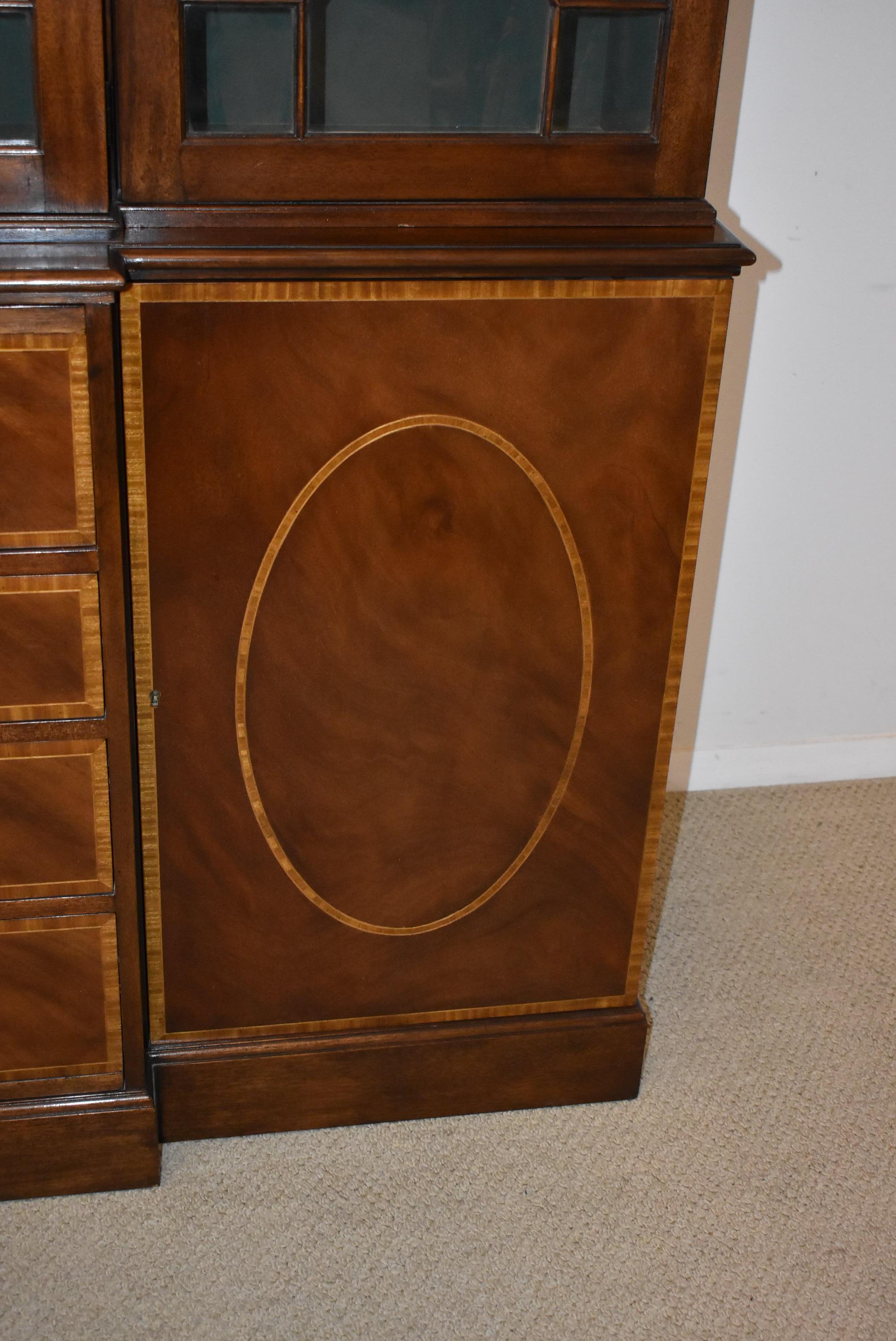 North American Chippendale Mahogany Breakfront Secretary Collectors Edition By Baker Furniture