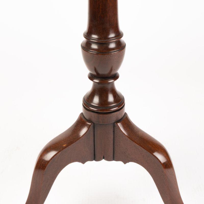English Chippendale Mahogany Circular Tilt Top Candle Stand, 1770 For Sale