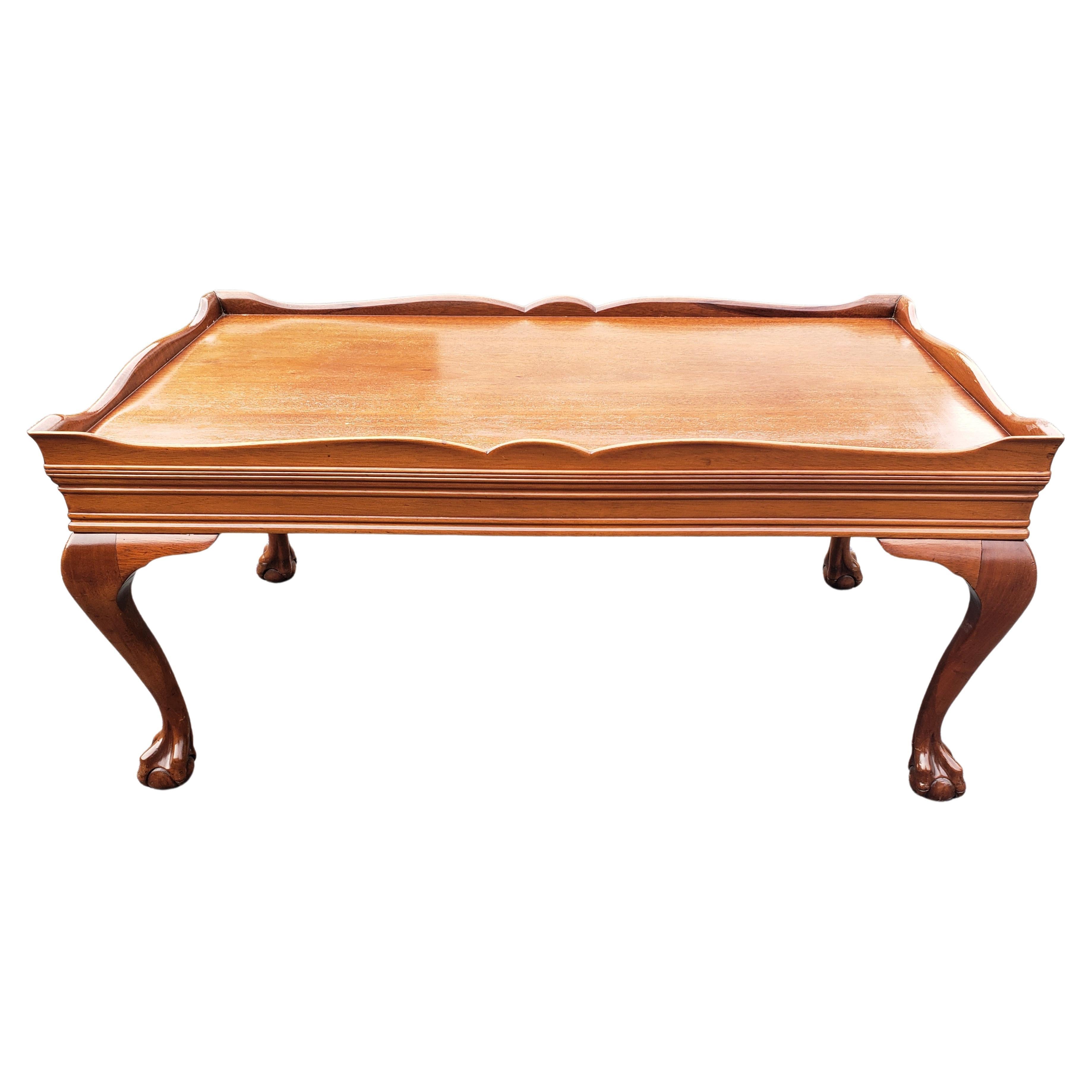 This vintage Chippendale table is designed to add a sense of elegance and refinement to your living room or den. This Chippendale table is handcrafted to the old-world construction techniques. It is build with fine mahogany, which was preferred by