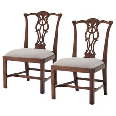 Chippendale Mahogany Dining Chairs (sets of 2)