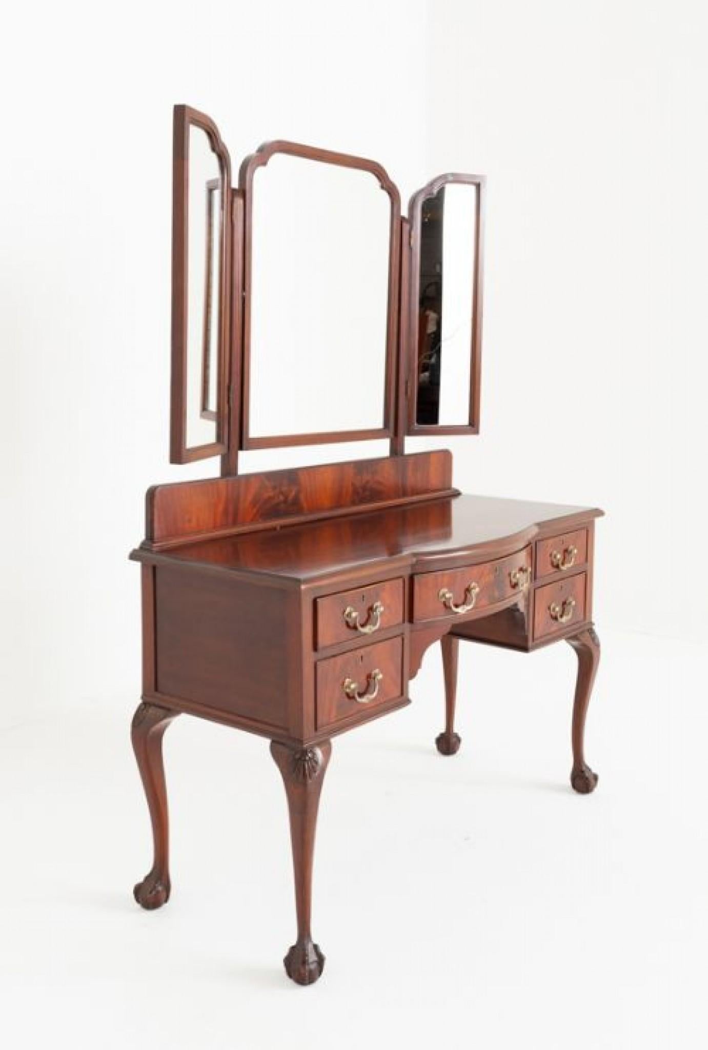 Acajou Table de coiffeuse Chippendale Mirro en vente