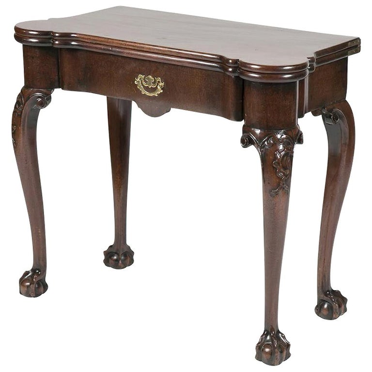 Chippendale Mahogany Game Table For Sale at 1stDibs