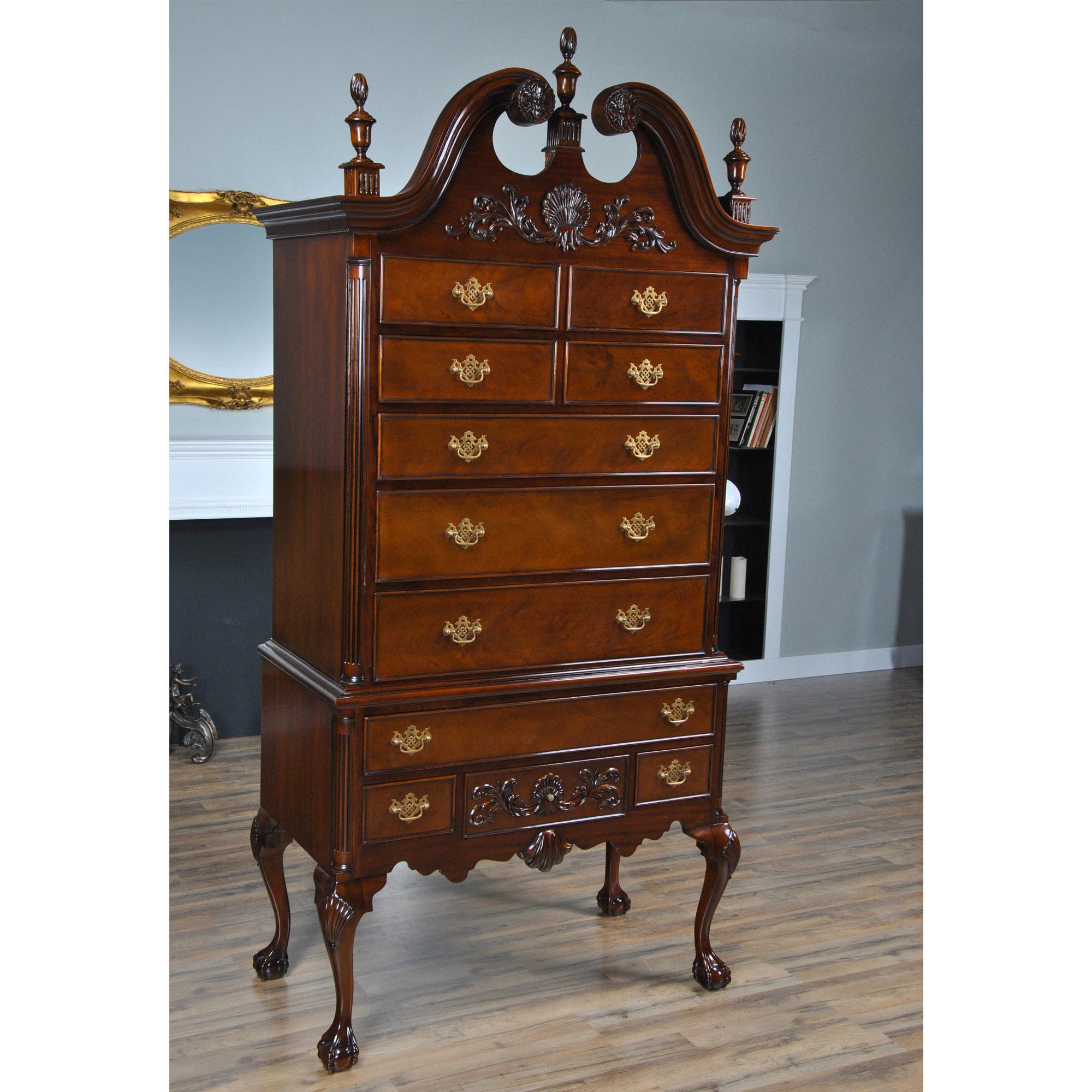Chippendale Mahogany High Chest In New Condition For Sale In Annville, PA