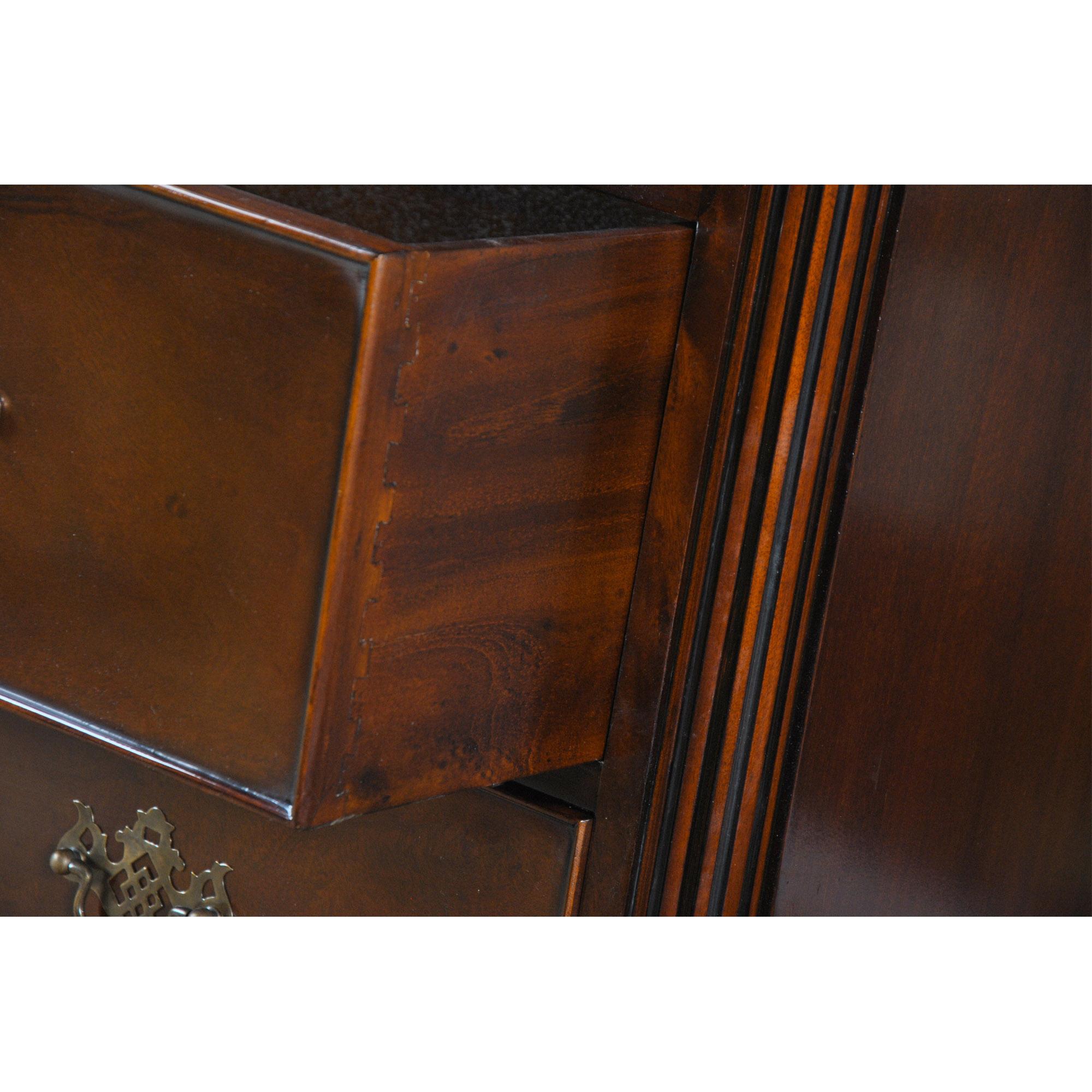 Contemporary Chippendale Mahogany High Chest For Sale