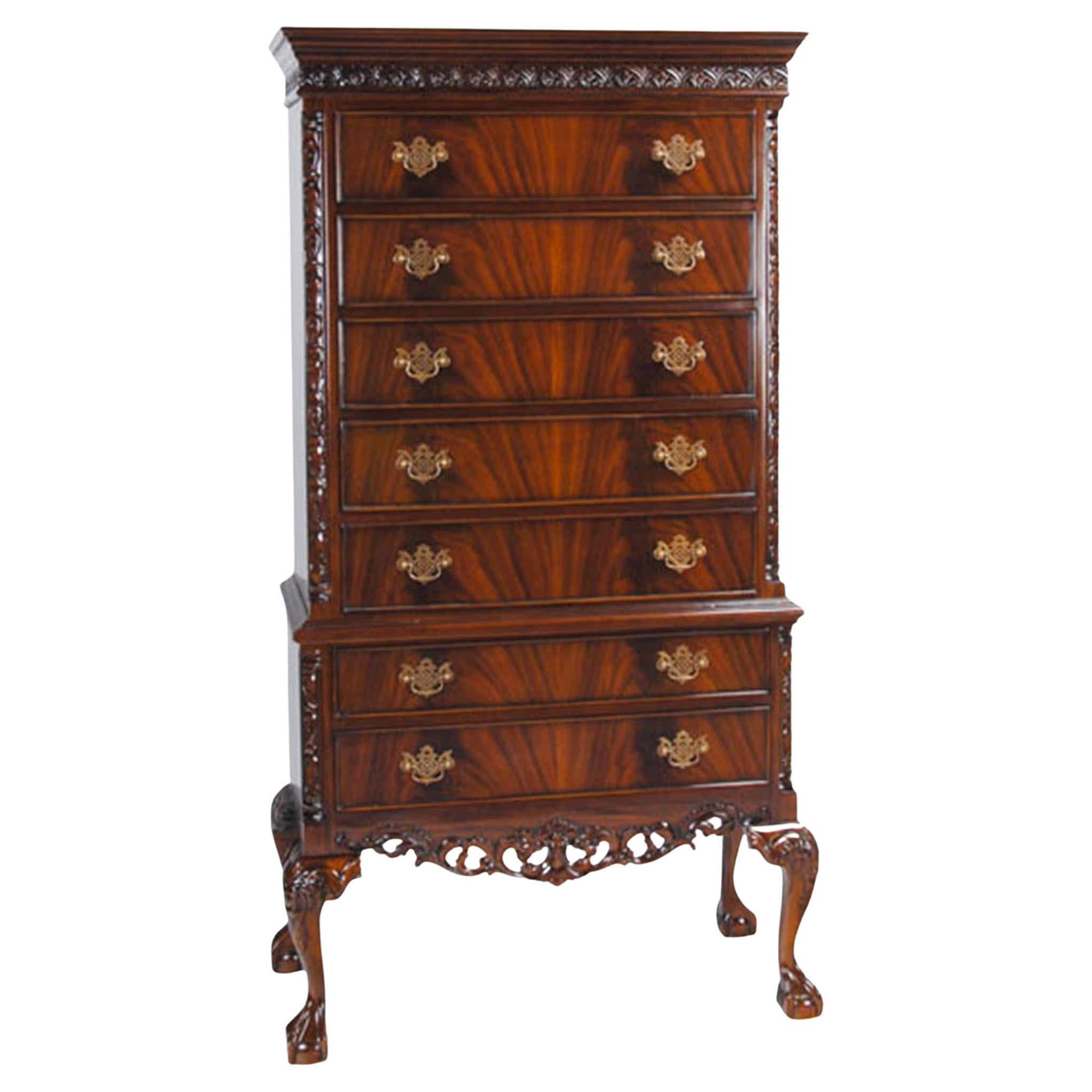 Chippendale Mahogany High Chest