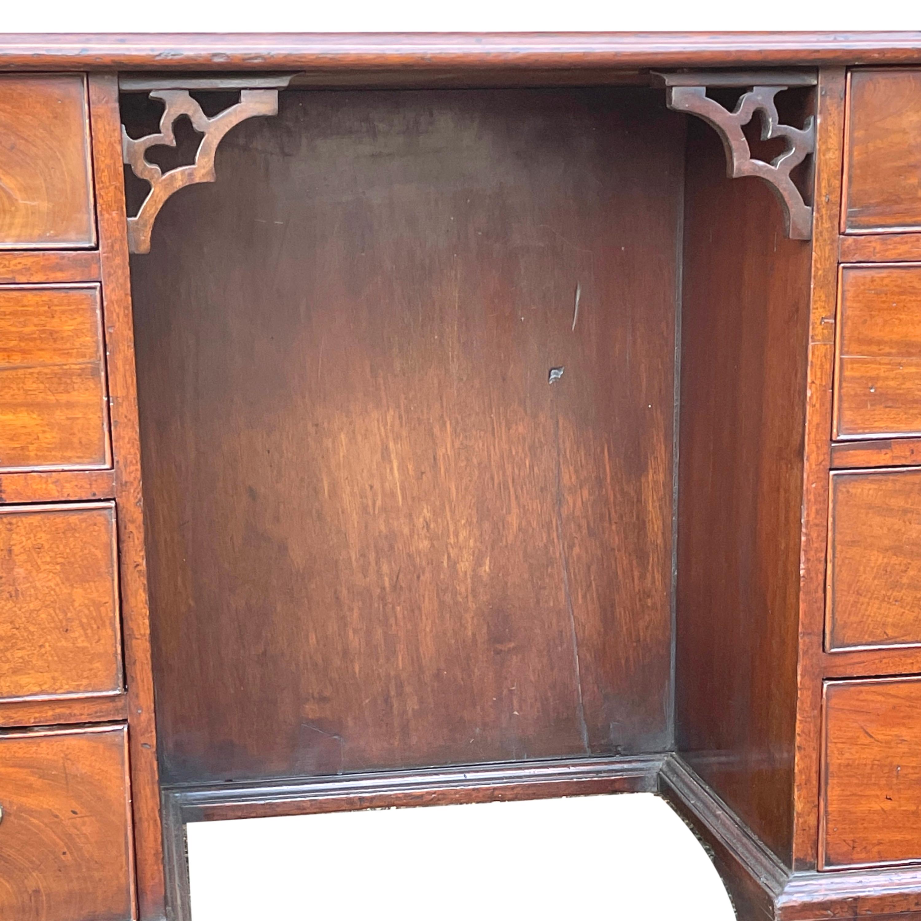 Chippendale Mahogany Library Desk 5