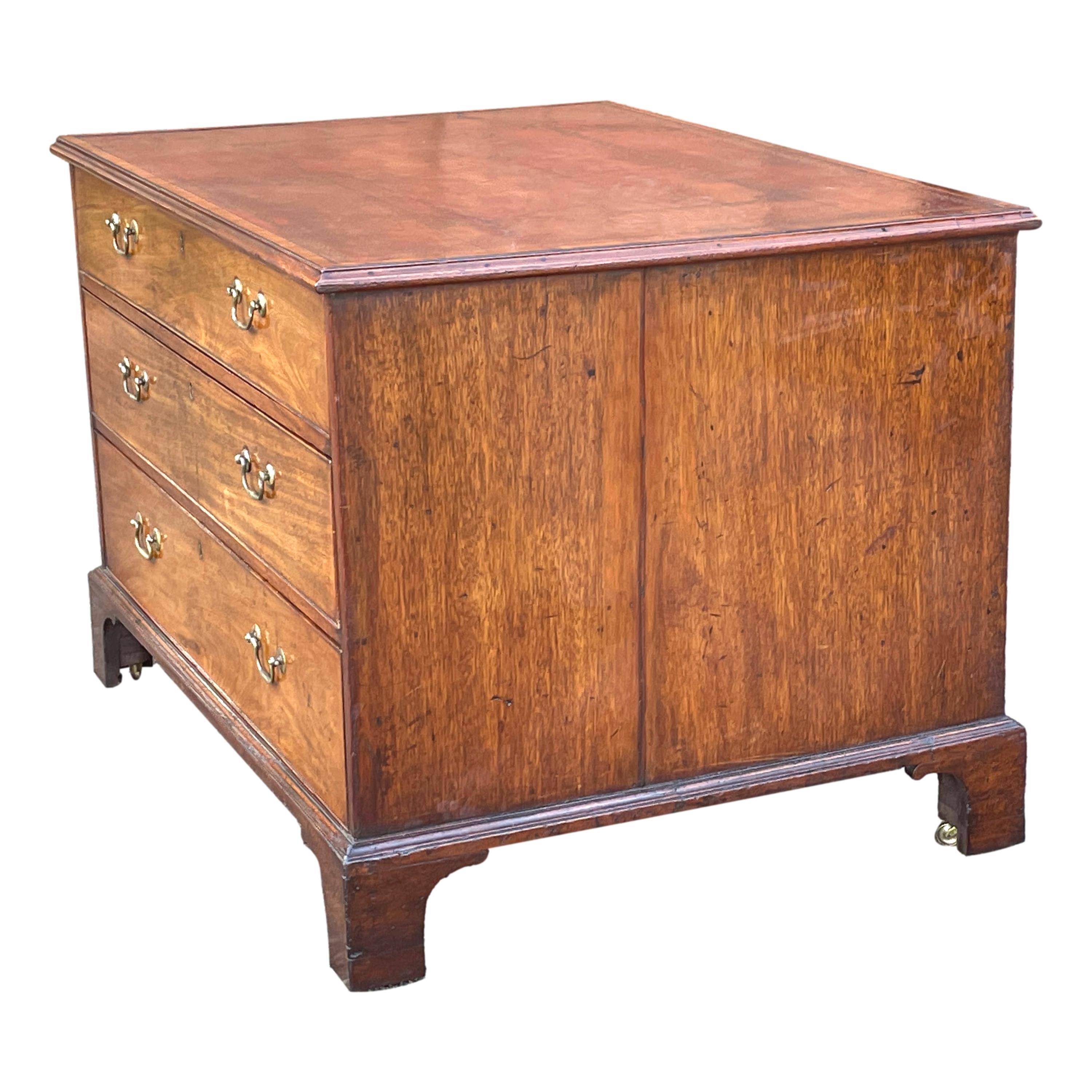 Chippendale Mahogany Library Desk 4