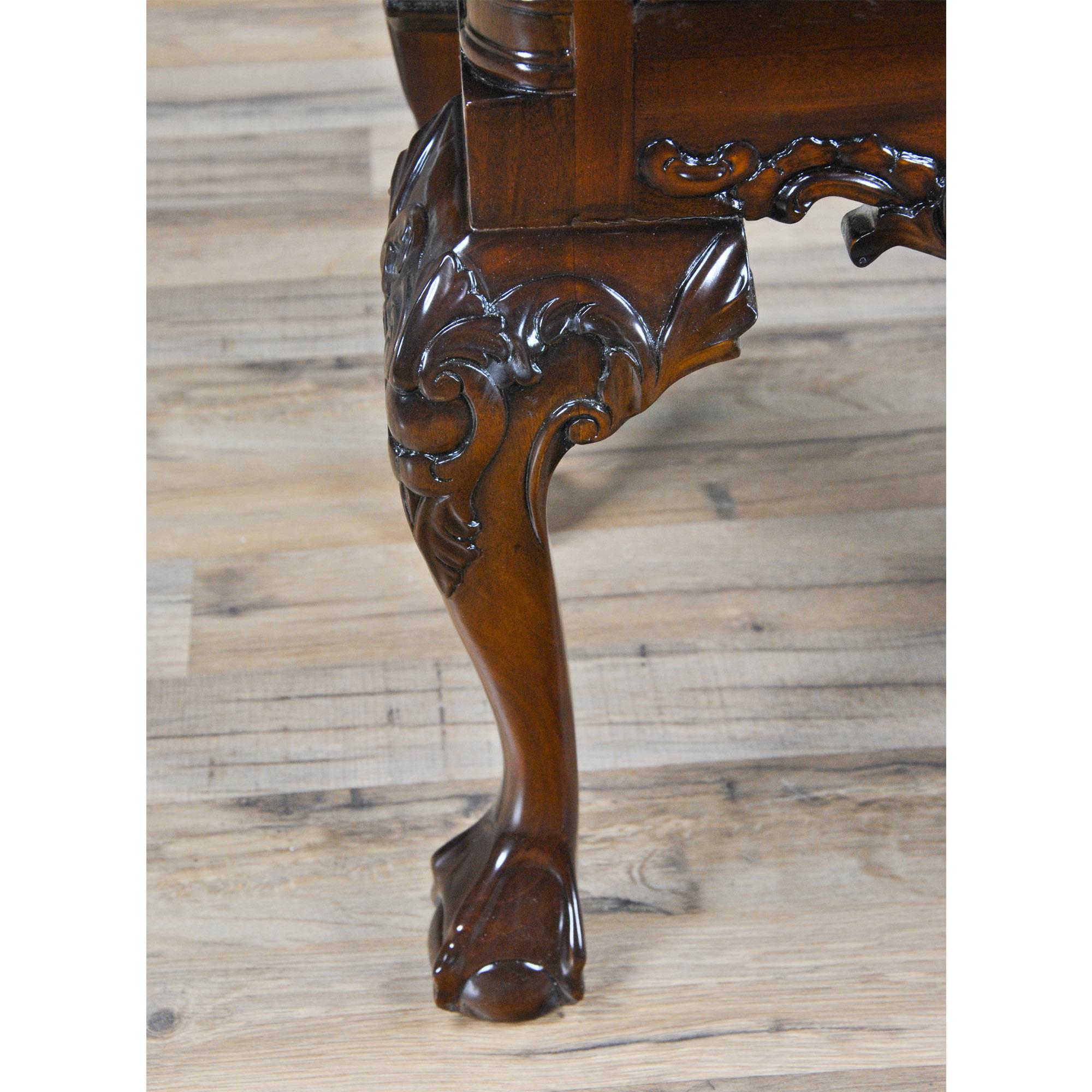Contemporary Chippendale Mahogany Nightstand For Sale
