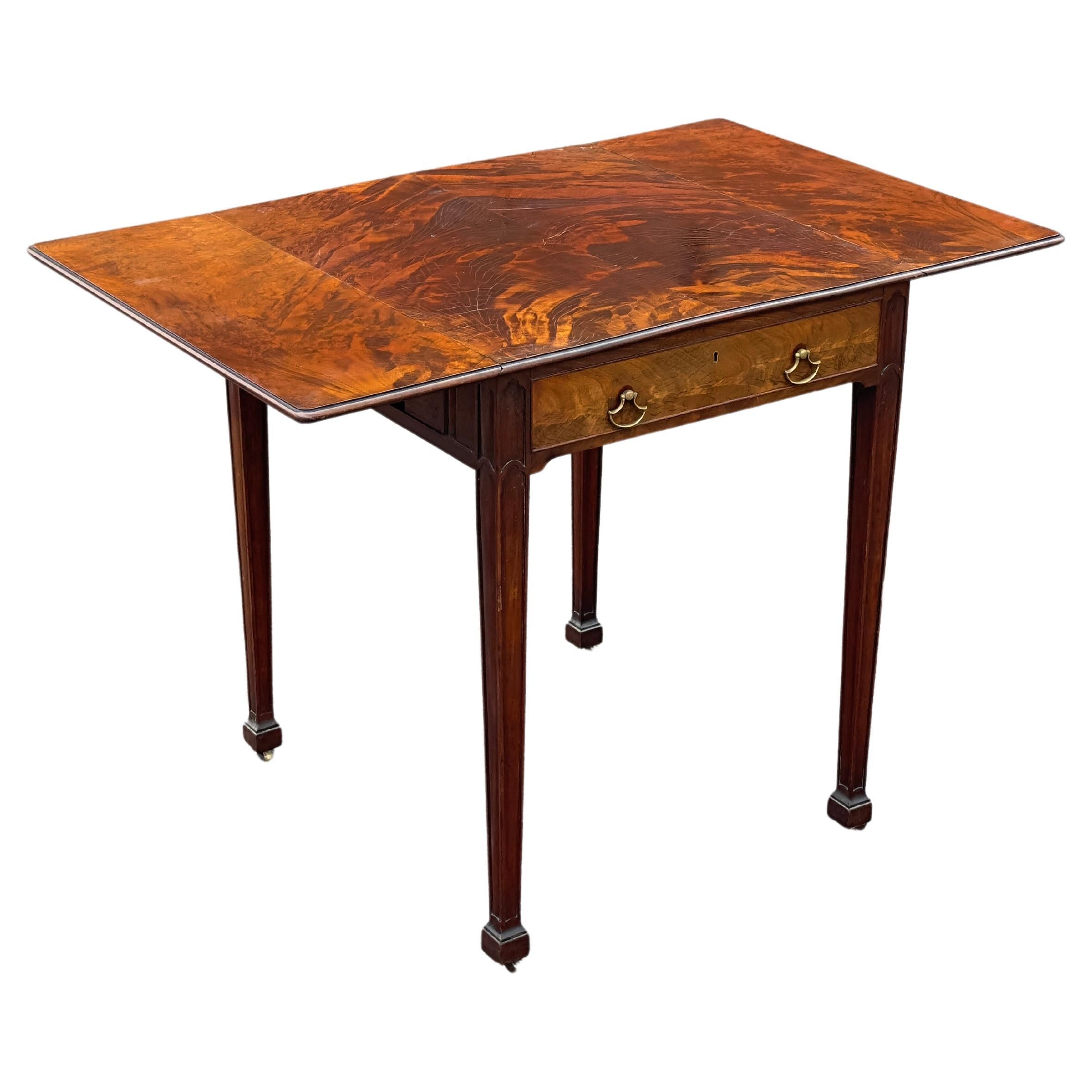 Chippendale mahogany Pembroke table.