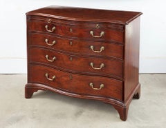 Antique Chippendale Mahogany Serpentine Chest of Drawers