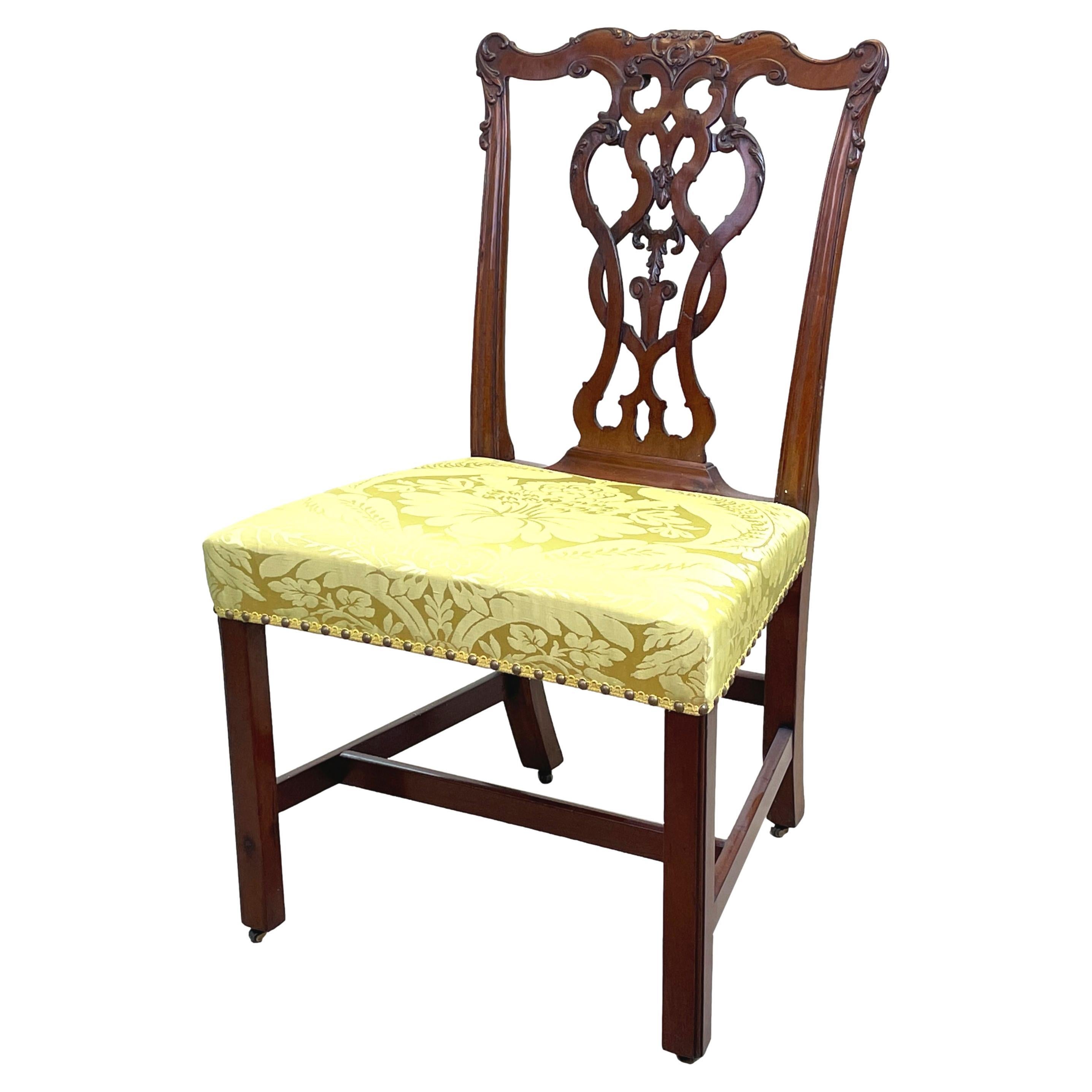 Single Style Side Chair in Cuban Mahogany For Sale at 1stDibs