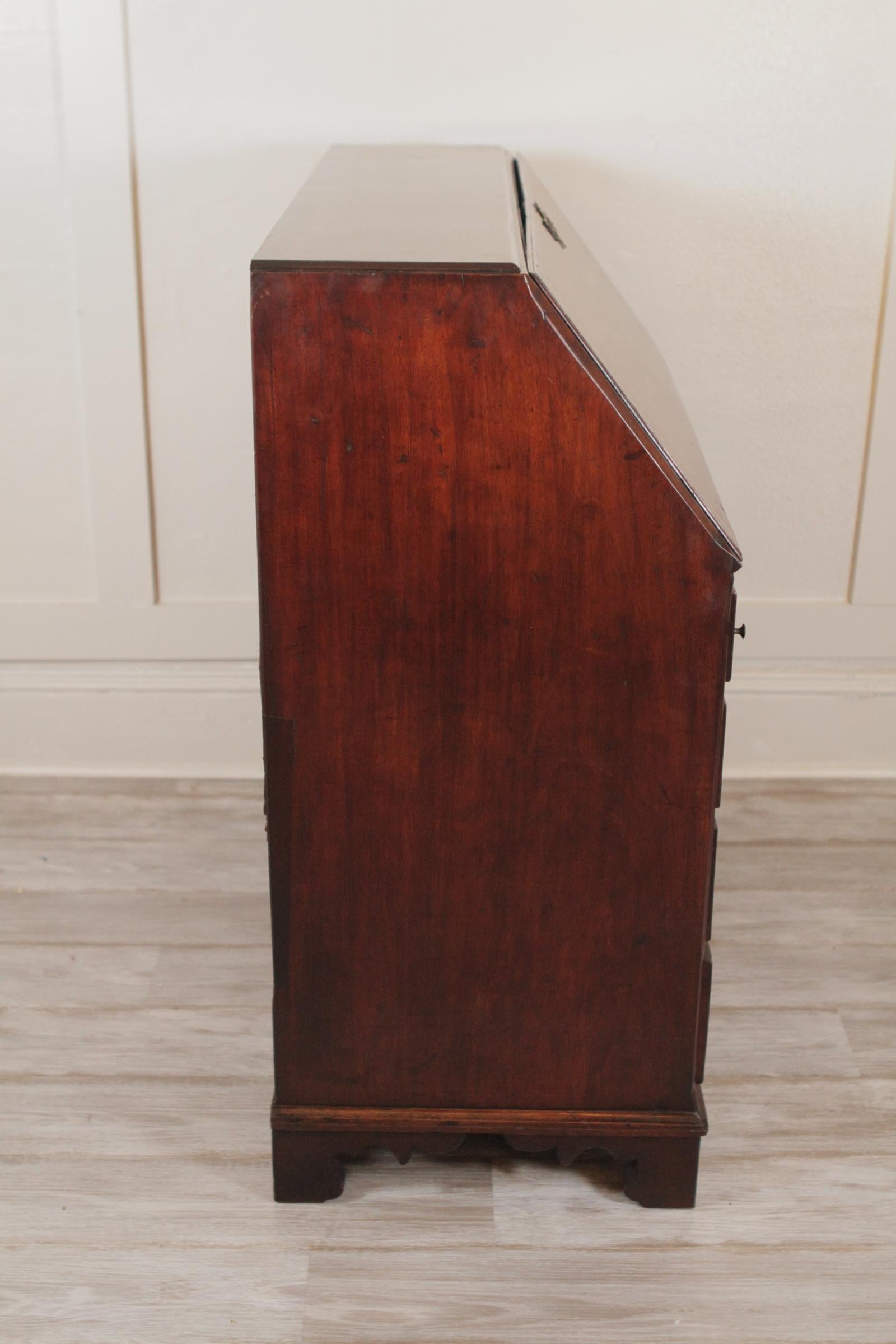 American Chippendale Mahogany Slant Front Desk, circa 1770-1800