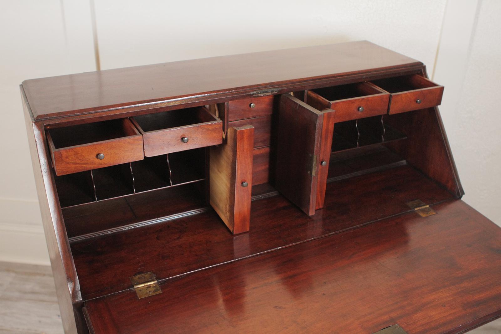 Late 18th Century Chippendale Mahogany Slant Front Desk, circa 1770-1800