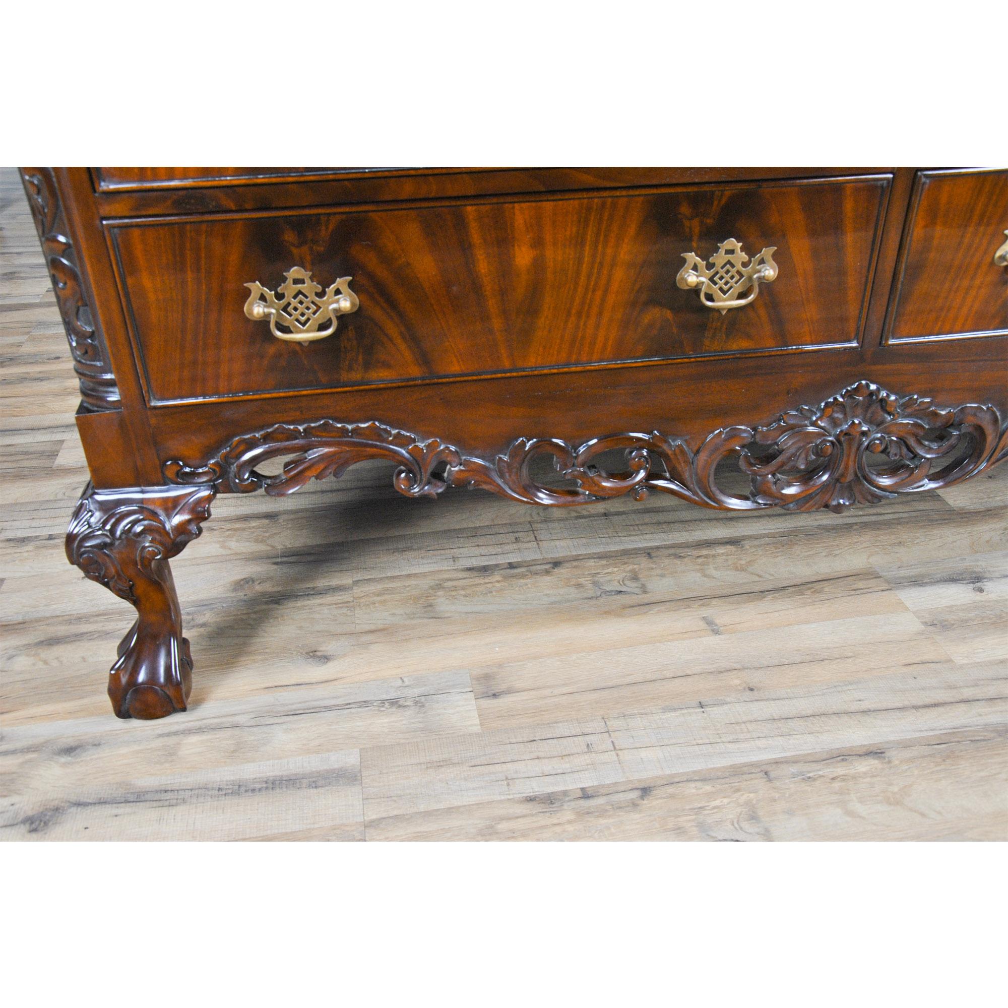 Chippendale Mahogany Triple Dresser In New Condition For Sale In Annville, PA
