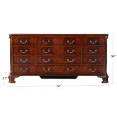 Chippendale Mahogany Triple Dresser