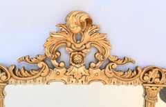 Chippendale Mantle Mirror Gilt Ornate Frame Glass