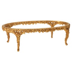 Chippendale Naturalistic Style Oval Coffee Table
