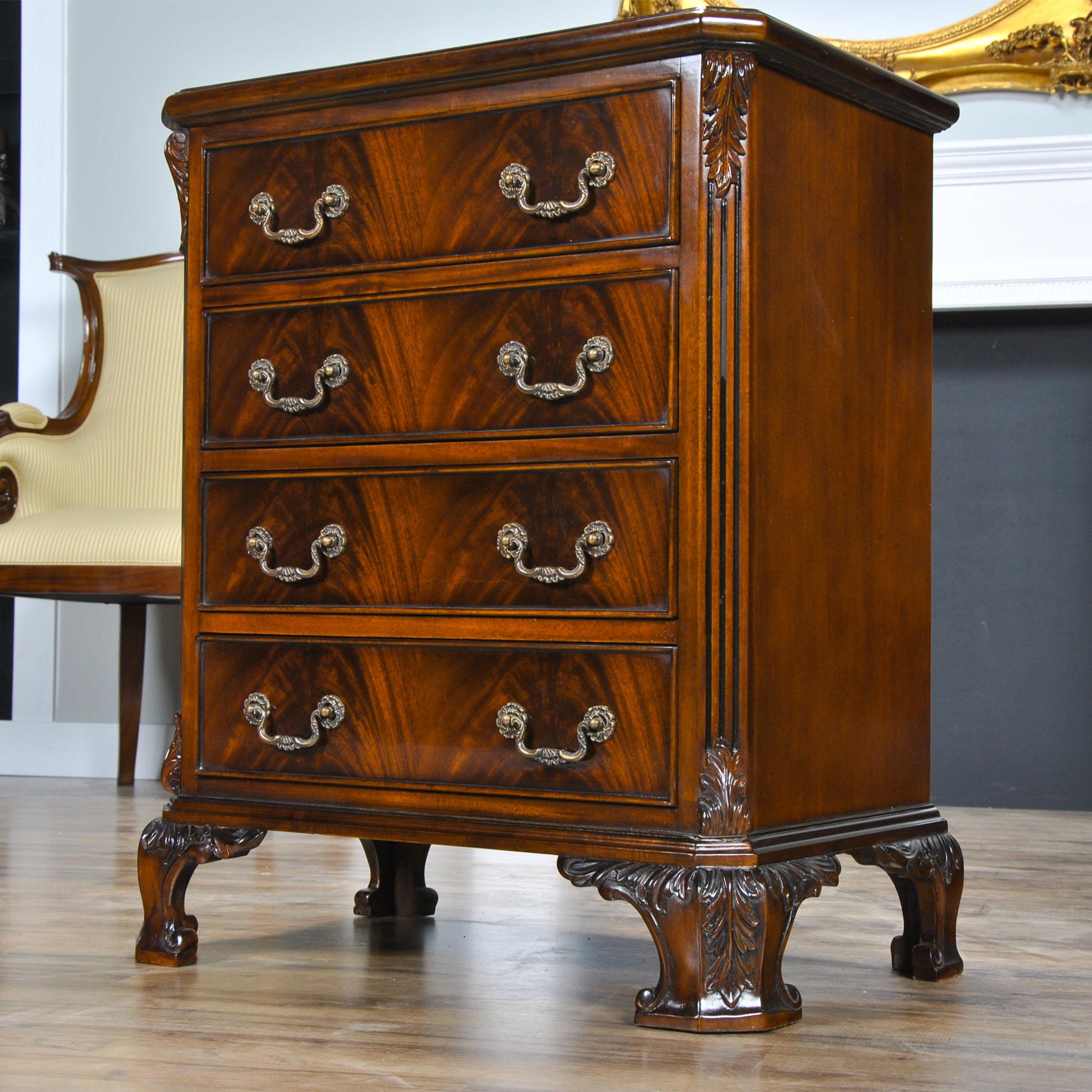 Hand-Carved Chippendale Night Stand For Sale