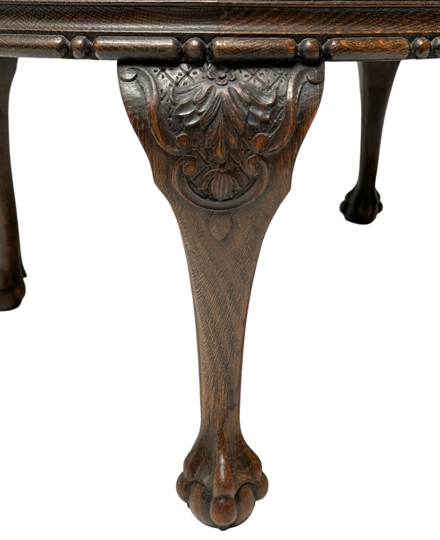 Chippendale Oak Tea Cabinet, 1920s For Sale 2