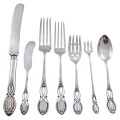 Chippendale Old by Alvin Sterling Silver Flatware Set for 6 Service 46 Pc Dinner