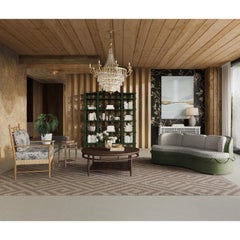 Chippendale Pagoda Style Trellis Bookshelf – Emerald Green Etagere