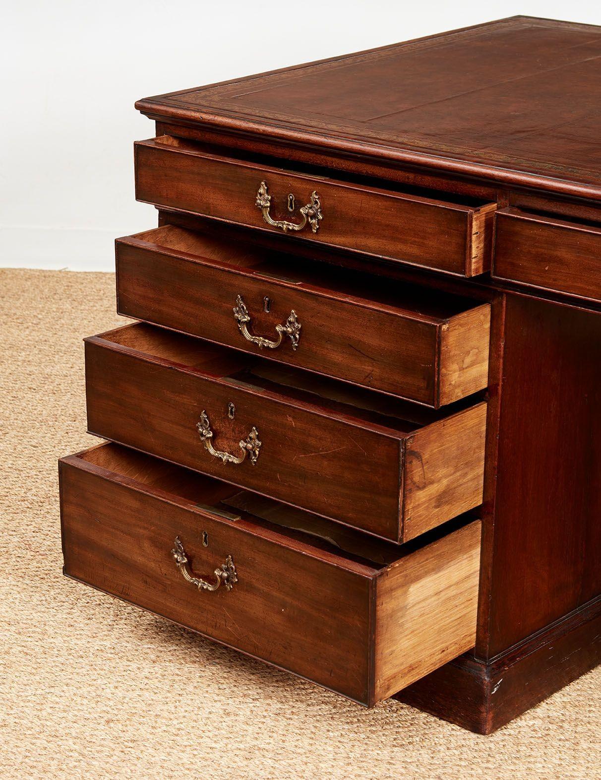 Chippendale Partners' Desk For Sale 8