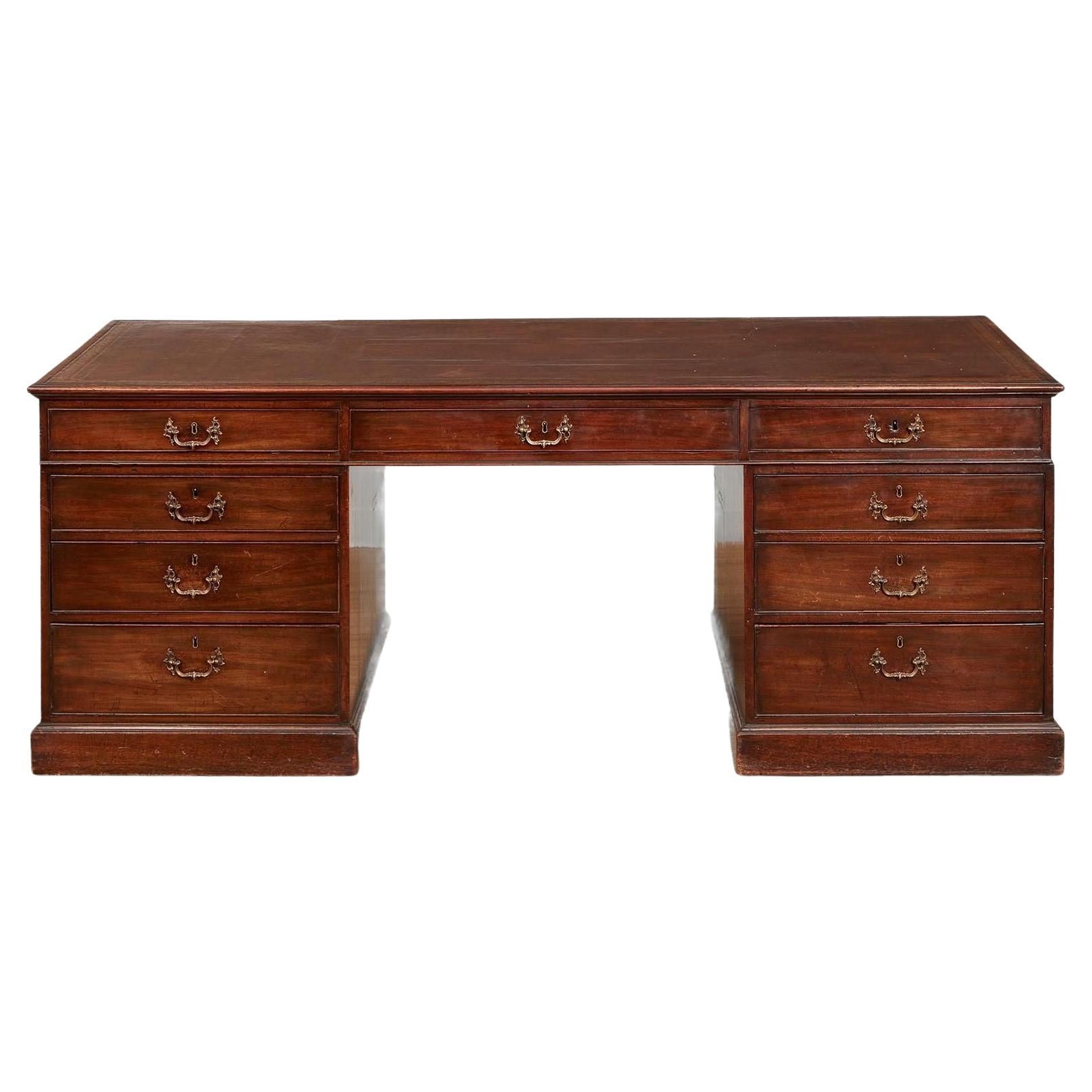 Chippendale Partners' Desk For Sale