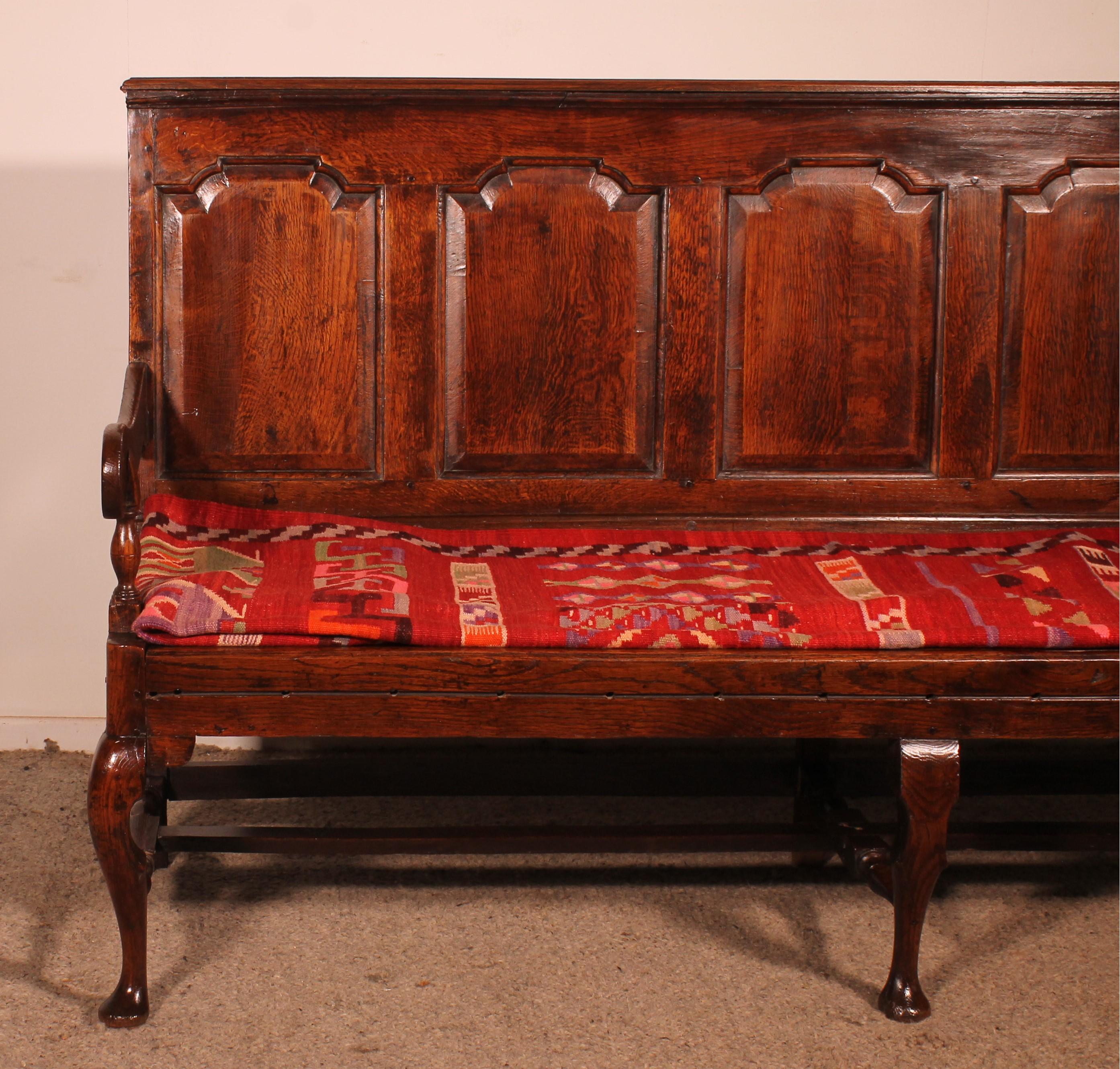 Banco de Época Chippendale en Roble - Siglo XVIII Británico en venta