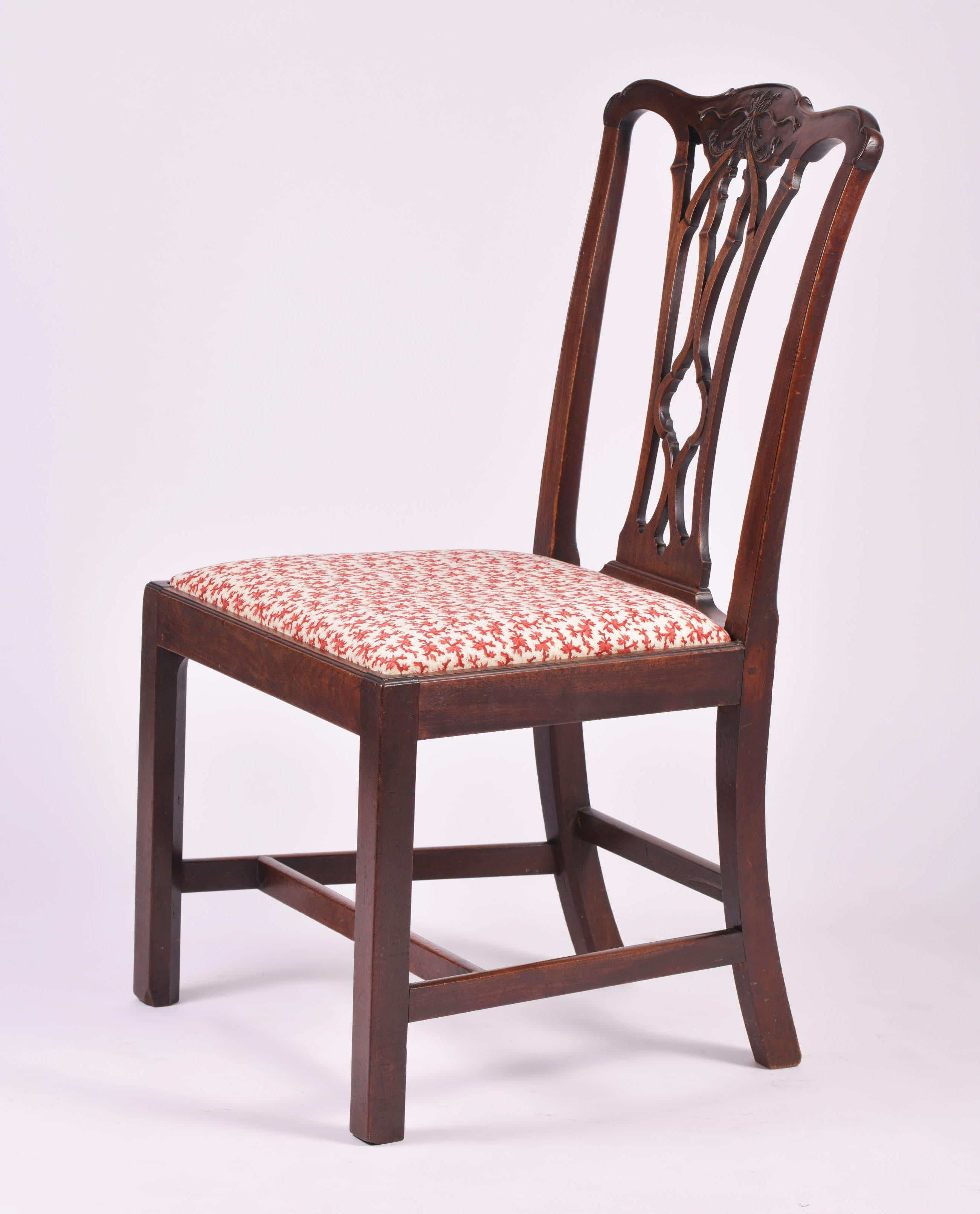 Chippendale Period Carved Mahogany Side Chair 3