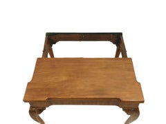 George II Chippendale Period Mahogany Concertina Action Card Table, England 1755