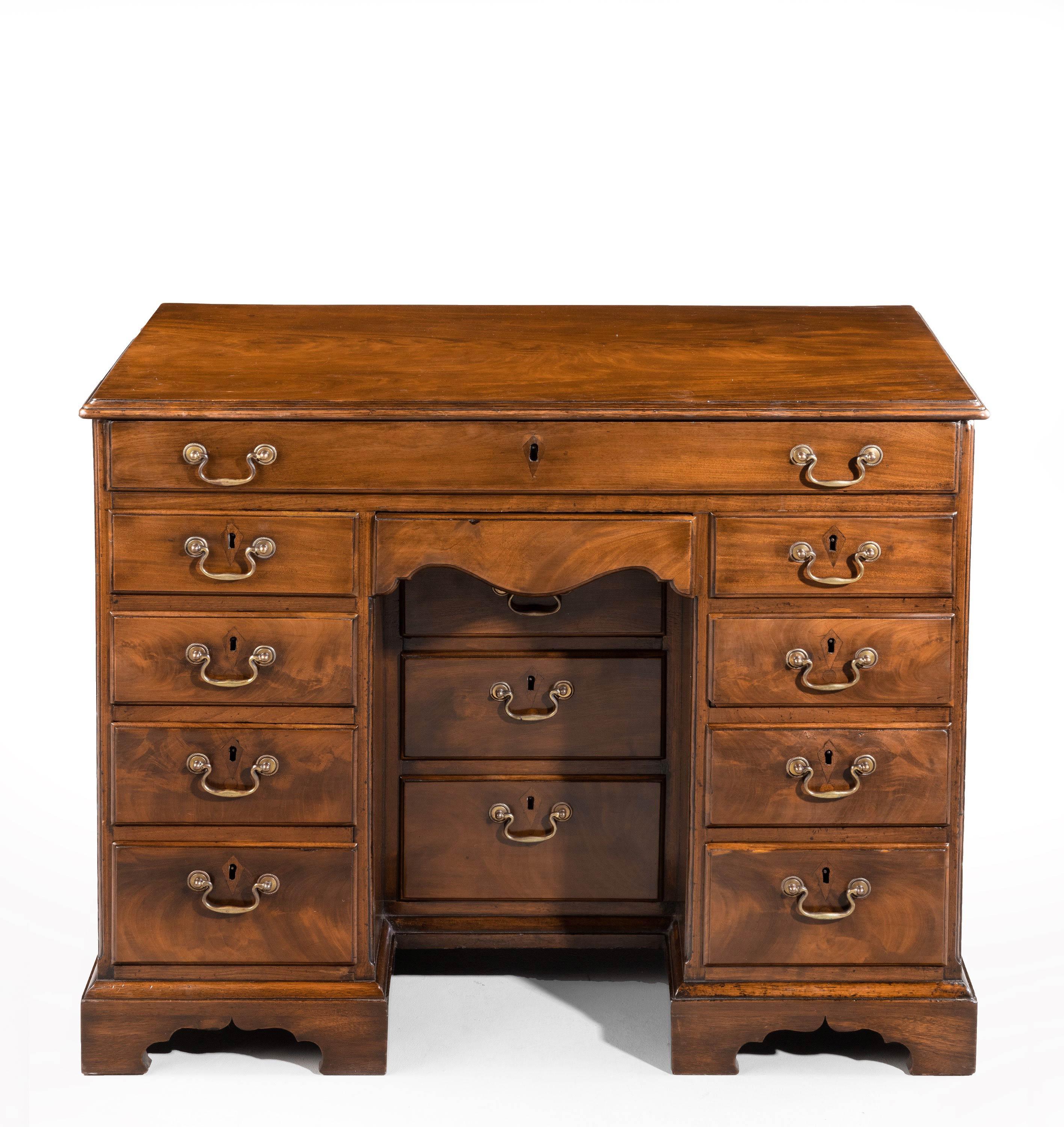 Chippendale Period Kneehole Desk or Dressing Table 1