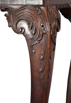 Chippendale Period Mahogany Card Table with Ball and Claw Feet