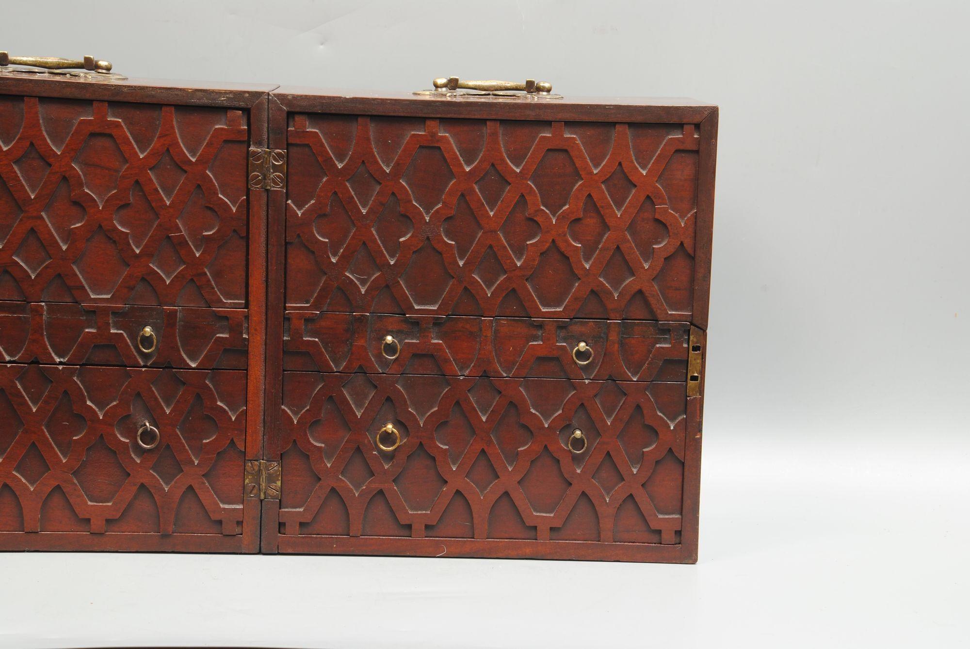 English Chippendale Period Mahogany Medical Box