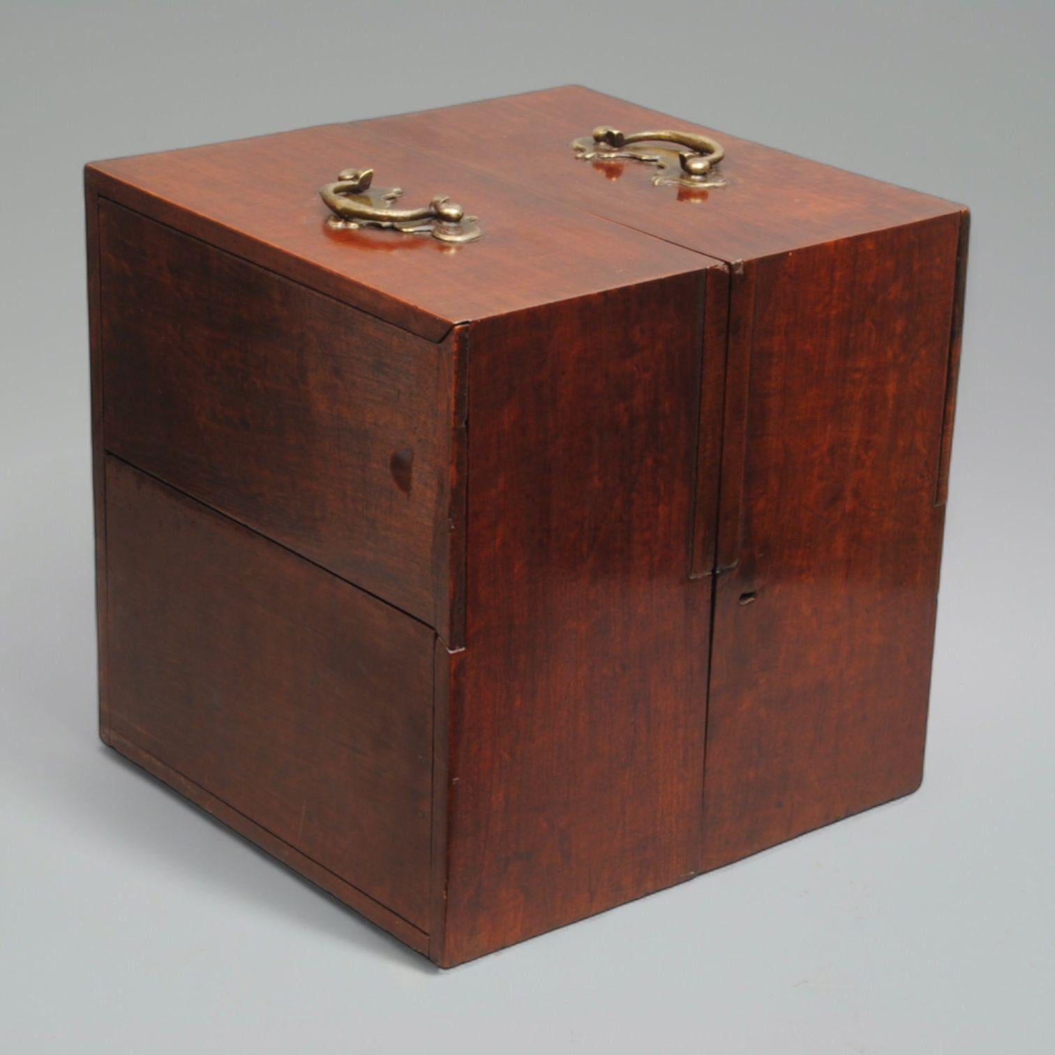 Carved Chippendale Period Mahogany Medical Box