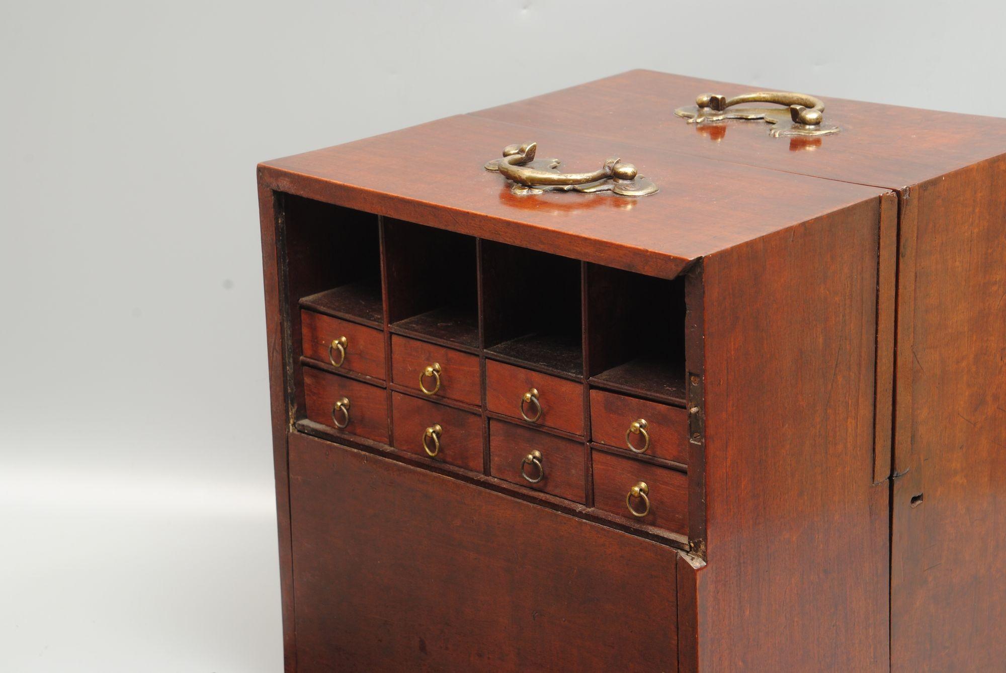 18th Century and Earlier Chippendale Period Mahogany Medical Box