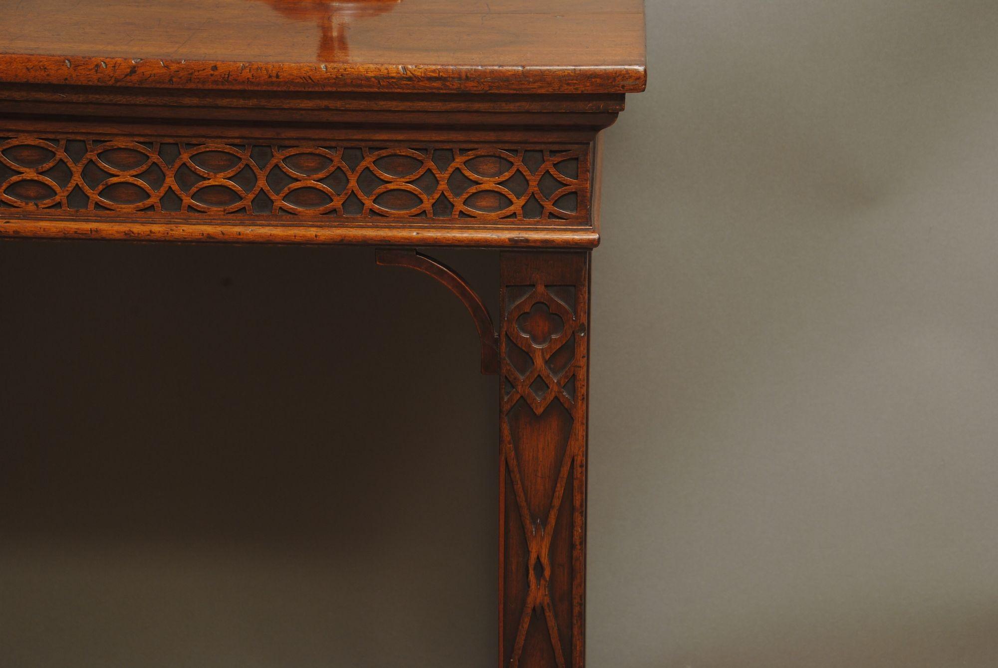 Carved Chippendale Period Mahogany Serving Table For Sale