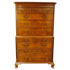 Used Chippendale Period Mahogany Tallboy