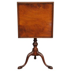Chippendale Period Mahogany Tripod Wine Table With Gallery Top