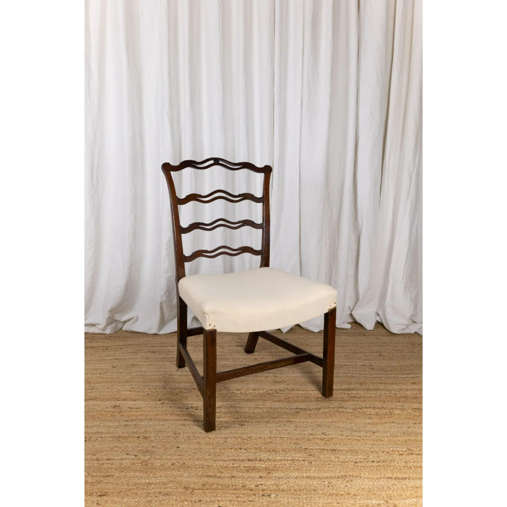 George III Chippendale Period Ribbon Back Side Chair, circa 1780