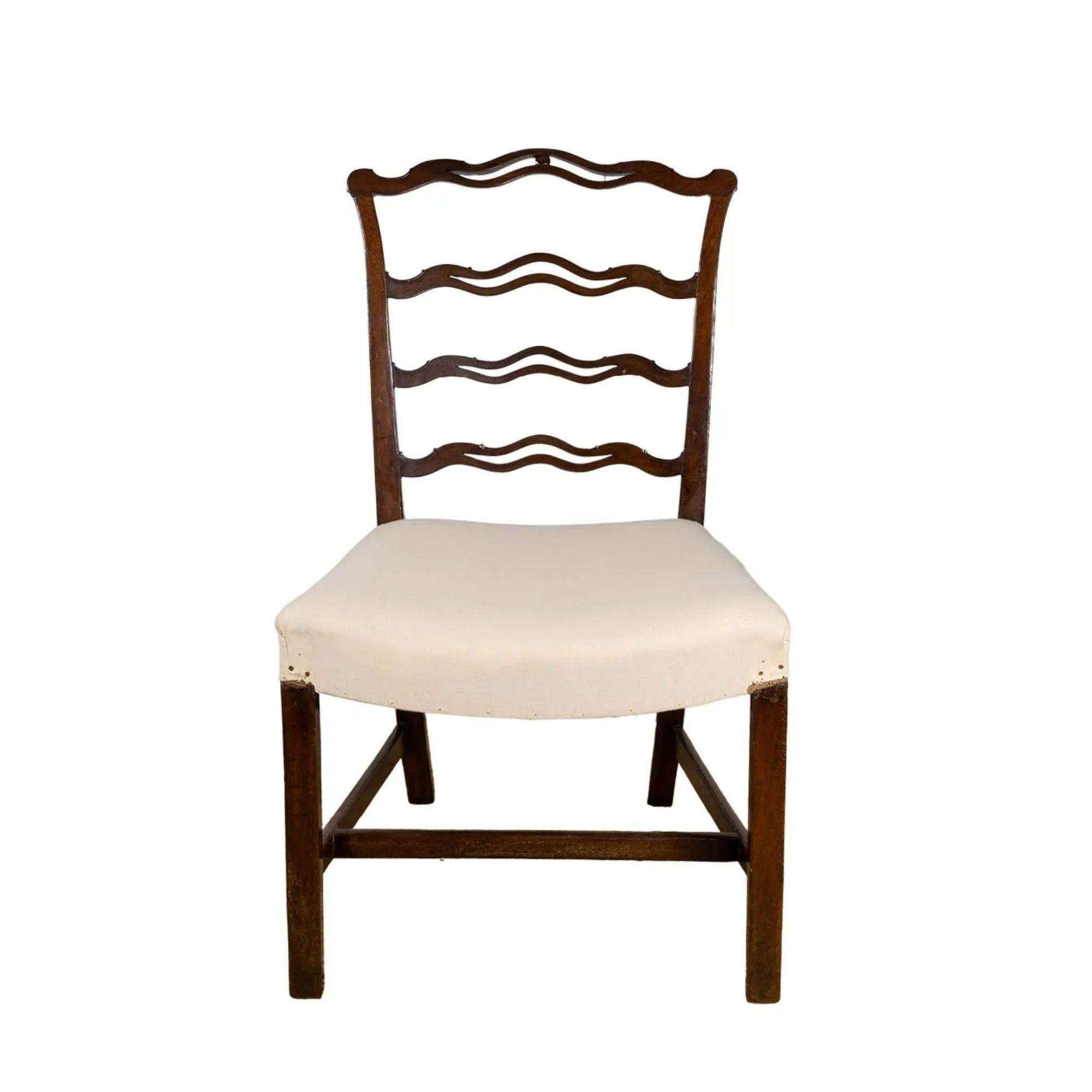 Mahogany Chippendale Period Ribbon Back Side Chair, circa 1780